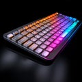 Colorful Hyperrealistic 3d Keyboard On Blank Black Background