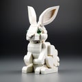 Realistic Lego Bunny Toy With Constructivist Elements