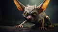 Realistic And Hyper-detailed Renderings Of A Cute Chupacabra With Big Eyes