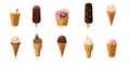 Realistic Ice Cream Set Royalty Free Stock Photo