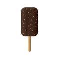 Realistic ice cream vector illustration on a stick Royalty Free Stock Photo