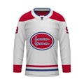 Realistic Ice Hockey away jersey Montreal, shirt template