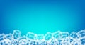 Realistic ice water group set at bottom. vector illustration eps10 Royalty Free Stock Photo