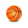 Realistic icon of basketball ball. Vector illustration eps 10 Royalty Free Stock Photo