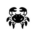 Black solid icon for Realistic, sensible and crab