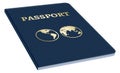 Realistic identity document. Official national passport mockup