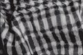 Realistic illustration background texture, pattern. Wool scarf, like Yasser Arafat. The Palestinian keffiyeh is a black and white Royalty Free Stock Photo