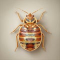 realistic illustration of a common bed bug Royalty Free Stock Photo