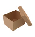 Realistic illustration isolated open box