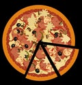 Realistic illustration pizza