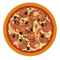 Realistic illustration pizza