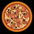 Realistic illustration pizza