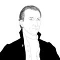 Realistic illustration of the President of the United States James Monroe