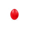 Realistic illustration of red easter egg isolated on white background Royalty Free Stock Photo
