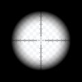 A realistic illustration of a sight through the scope of a desharpening rifle. Crosshair with transparent background, vector Royalty Free Stock Photo