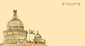 REALISTIC ILLUSTRATION SKETCH OF VIDHANA SOUDHA, BENGALURU, Karnataka, India, illustration Bangalore Royalty Free Stock Photo