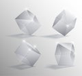 realistic illustration of a transparent glass cubes in different positions Royalty Free Stock Photo