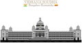 REALISTIC ILLUSTRATION OF VIDHANA SOUDHA BANGALORE KARNATAKA INDIA Royalty Free Stock Photo