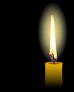 Realistic illustration of yellow candle