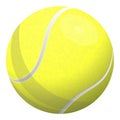 Realistic illustration of yellow tennis ball, isolated on white. Vector illustration Royalty Free Stock Photo