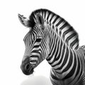 Zebra Isolated White. Generative AI Royalty Free Stock Photo