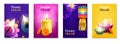 Realistic Composition of Happy Diwali Celebration Royalty Free Stock Photo