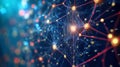 Realistic image of neural network analyzing financial transactions for fraud detection in real time