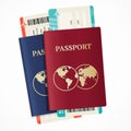 Realistic International Passport Set. Vector