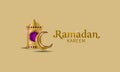 Realistic islamic ramadan kareem greeting design