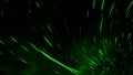 Realistic isolated green effect for decoration and covering on black background. Concept of particles , sparkles, flame and light