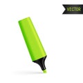 Realistic Isolated Light Green Felt-tip Pen.