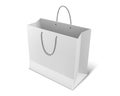 Realistic isolated paper bag for shop. Vector