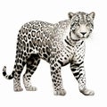 Realistic Jaguar Vector Illustration In Fine Art Style