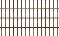 Realistic Jail bars rusty, prison background iron interior. Brown cells old. Banner vector detailed illustration metal lattice.