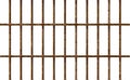 Realistic Jail bars rusty, prison iron interior. Vector illustration metal lattice. Detention centre cell. Isolated Royalty Free Stock Photo