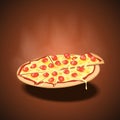 Realistic juicy pizza