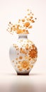 Realistic 8k 3d Gold Doodle On Vase With Floralpunk Style Royalty Free Stock Photo