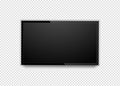 Realistic 4k ultra hd monitor. Blank tv screen Royalty Free Stock Photo