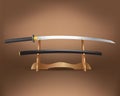 Realistic katana sword