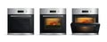 Realistic Kitchen Ovens Set