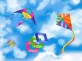 Realistic Kite Sky Composition Royalty Free Stock Photo