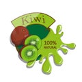 Realistic kiwi. Royalty Free Stock Photo