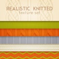 Realistic Knitted Patterns Horizontal Layers