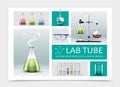 Realistic Laboratory Equipment Composition Royalty Free Stock Photo