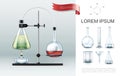 Realistic Laboratory Experiment Elements Concept Royalty Free Stock Photo