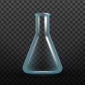 Realistic Laboratory Glassware Or Beaker Vector