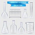 Realistic Laboratory Glassware Collection Royalty Free Stock Photo