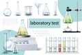 Realistic Laboratory Tools Composition Royalty Free Stock Photo