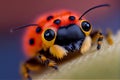 Realistic ladybug with big eyes