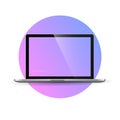 Realistic laptop mockup, template for website design Royalty Free Stock Photo